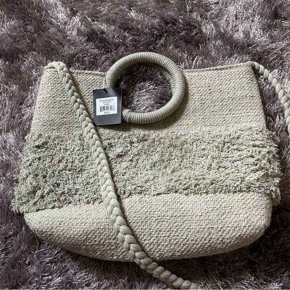 Nanette Lepore green beach woven bag - Picture 2 of 5